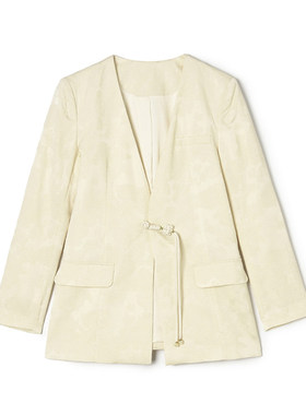 奥莱专柜品牌撤柜正品 CC春装2026新款 优雅气质上衣中长款外套女