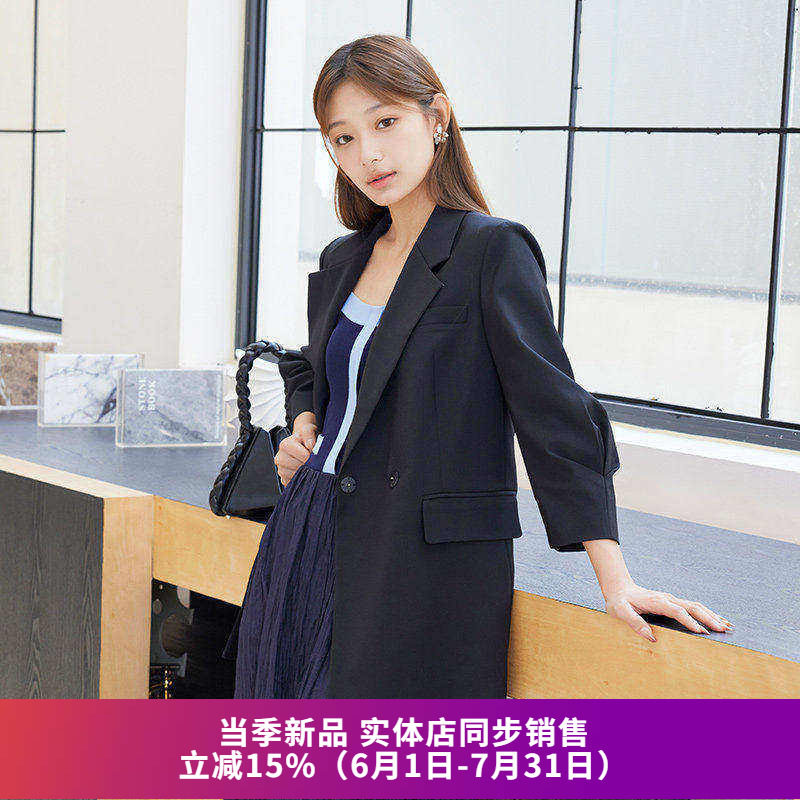 百搭简约中长款宽松西服