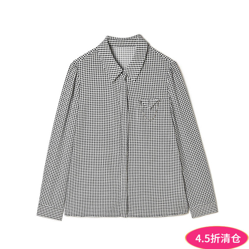 2025年秋装Outlets专柜正品 LR系列职场女性气质单排扣长袖衬衫女