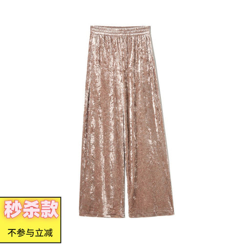 松紧腰舒适绒感休闲裤
