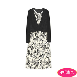 KA春装 水墨风裙子两件套装 2025新款 外搭 女 长袖 Outlets品牌折扣