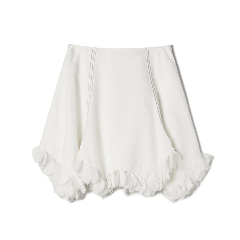 Outlets专柜撤柜正品 南油N系列夏装新款简约气质花苞中裙半身裙