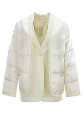 Outlets专柜撤柜正品 HZ冬装2025新款拼接设计中长款宽松鹅绒服女