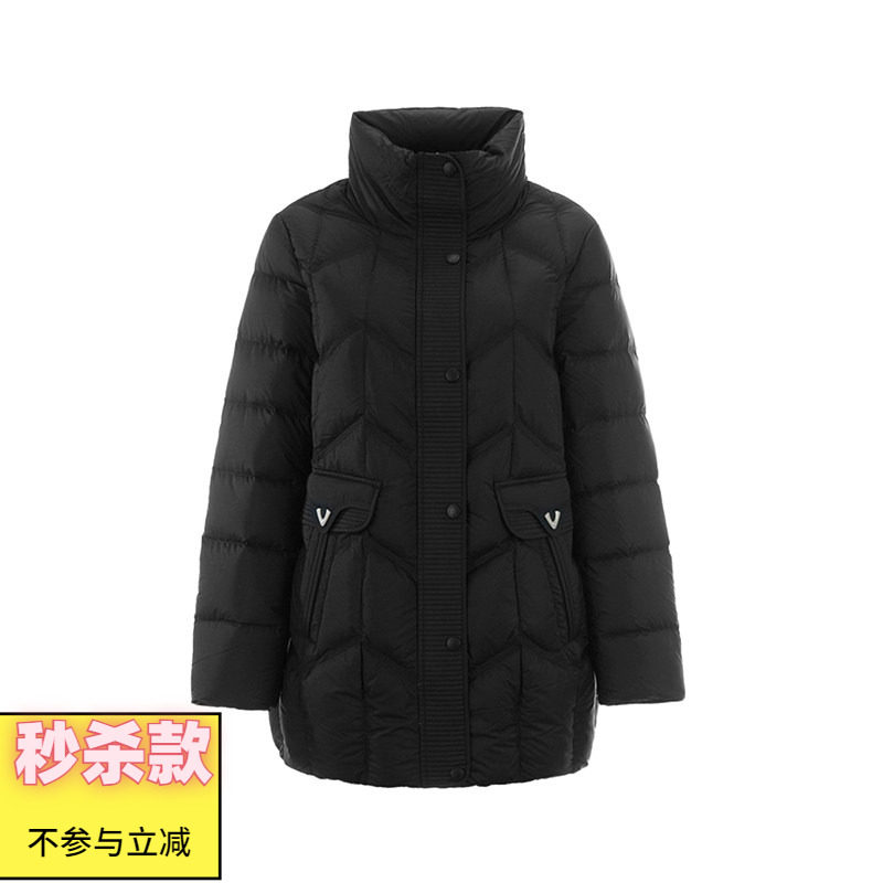 奥莱专柜正品 UY冬装2025新款 都市女性气质宽松含白鸭绒羽绒服女