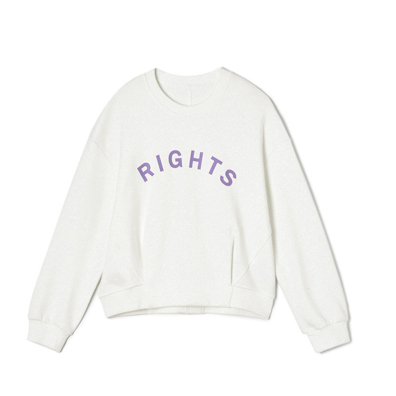 2026年春Outlets正品 高端UN系列美式休闲风上衣微弹力长袖卫衣女