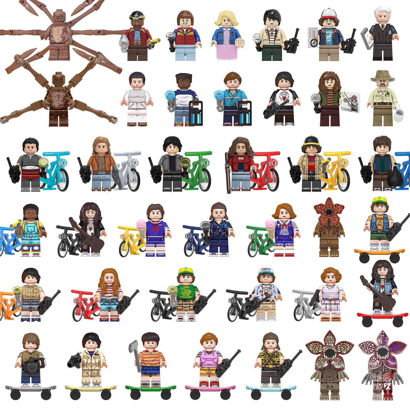 影视怪奇物语系列拼插积木人仔