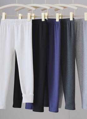 女童春秋棉袜打底裤白色休闲裤外穿长裤深蓝色校裤儿童藏青色裤子