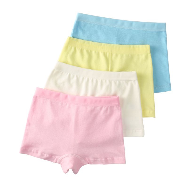 女童内裤纯棉平角短裤纯色小女孩安全裤防走光儿童打底裤白色春秋