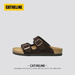 [足弓支撑]美国CATheline勃肯拖鞋男款夏季外穿高级感软木凉拖潮
