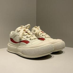 休闲板鞋 帆布鞋 小众设计2025新款 厚底情侣大头鞋 古力娜扎同款