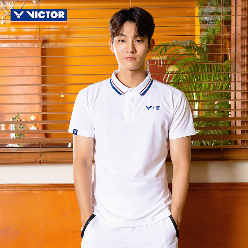 VICTOR/威克多胜利羽毛球服 S-5504VBC 俱乐部系列针织短袖POLO衫