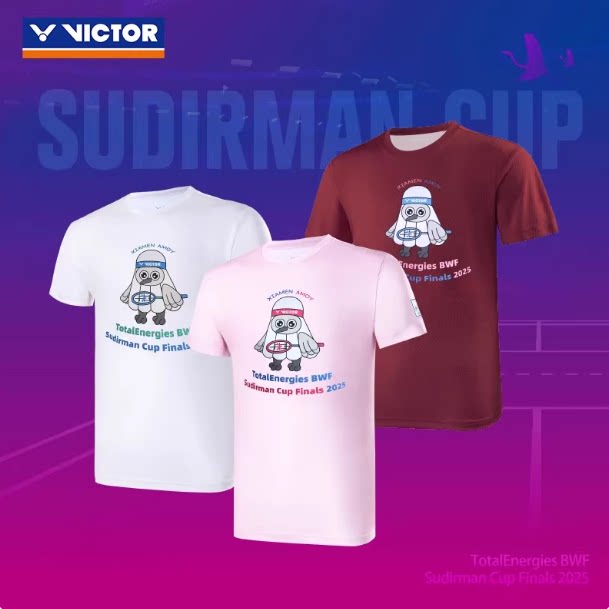 苏迪曼杯纪念衫VICTOR威克多羽毛球服胜利男女运动短袖T恤