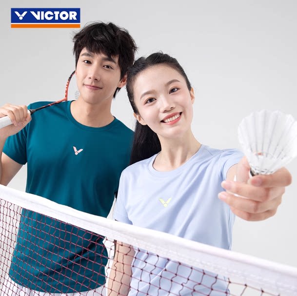 VICTOR/威克多胜利羽毛球服运动T恤男女款短袖速干透气T-55007