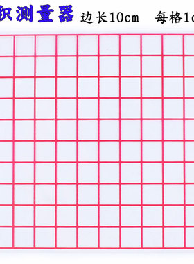 面积测量器1cm 透明小方格纸每格1厘米 小学数学估测面积学具教具