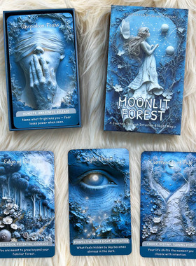 12X7cm Moonlit Forest Oracle Cards月光森林神谕卡英文卡牌游戏
