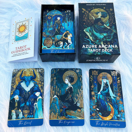 12X7 Azure Arcana Tarot蔚蓝的神秘塔罗牌英文卡罗卡牌游戏