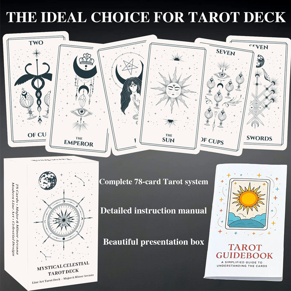 12X7cm Mystical Celestial Tarot神秘天体卡罗牌英文塔牌卡牌