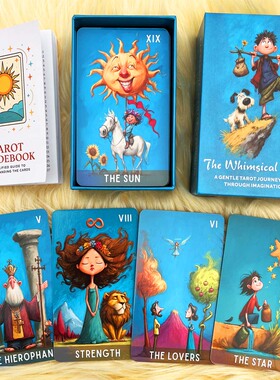 12X7cm The Whimsical Path Tarot原创搞笑塔罗牌英文卡牌游戏