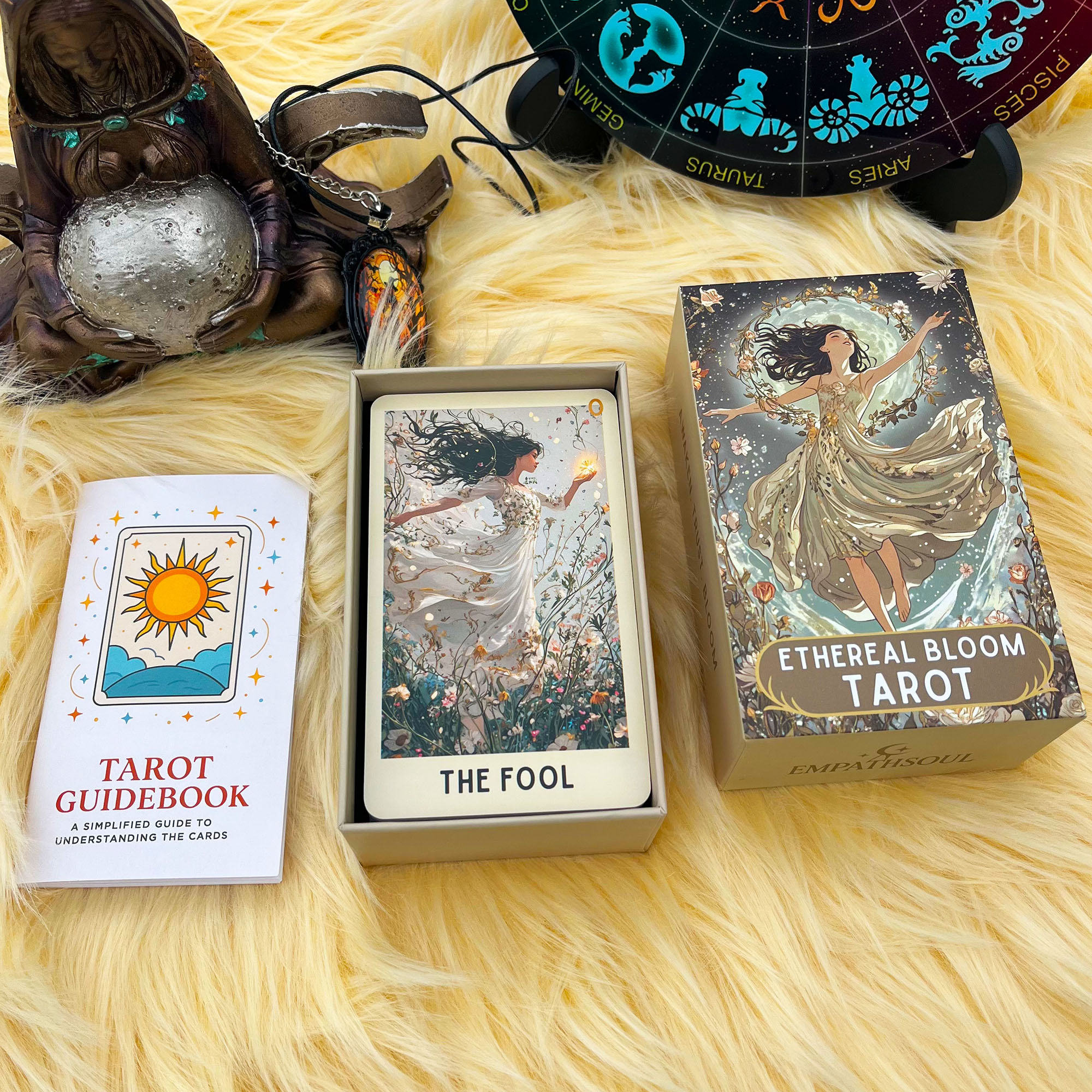 12X7cm Ethereal Bloom Tarot小清新飘渺绽放塔罗牌英文卡牌游戏
