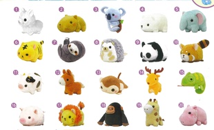 日本代購 正品 可愛動物系列迷你小掛件中性手毛絨 玩具 amuse新款
