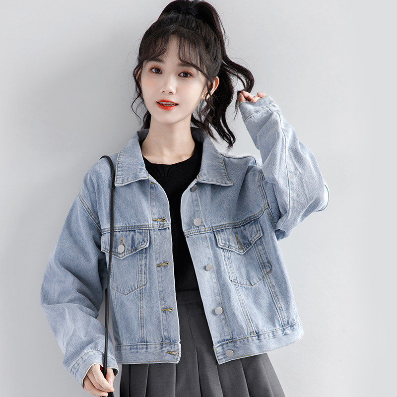 2025春秋新款短款牛仔外套女春秋薄款韩版宽松休闲 外搭上衣ins潮