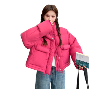 现货 冬装 玫红色小个子短款羽绒服 202-2453-P195-控298图片