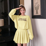 秋装现货绣字卫衣+短裙两件套套装202-2519-P155K228，女装套装/套裙，浙宝202