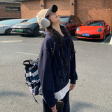 现货春装重工钉珠连帽卫衣+裤子两件套202-2506-P185K298，女装运动套装，浙宝202