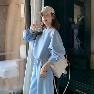 春装现货 纯色卫衣+裤子两件套套装 202-2501-P145控238，女装运动套装，浙宝202