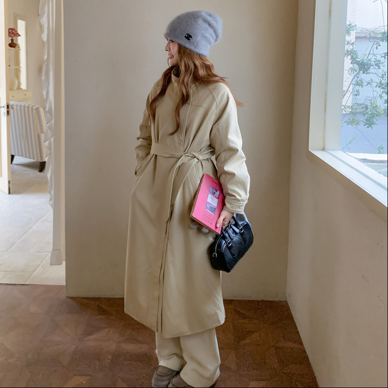 冬装韩版休闲风衣式长款羽绒服外套202-5654-P325-K485-50绒,女装羽绒服,浙宝202