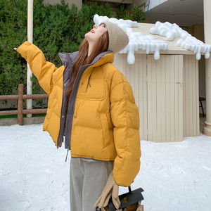 现货 冬装新款 基础款里布撞色面包服羽绒服 202-5618-P255-K388，女装羽绒服，浙宝202