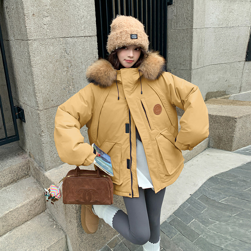 现货冬装连帽羽绒服冲锋外套配真毛202-2479-p325-k488,女装羽绒服,浙宝202
