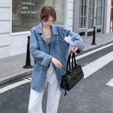 现货秋装新款韩版宽松复古牛仔外套女202-2597-P155K228，女装短外套，浙宝202