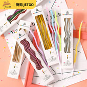 弯曲曲线生日蜡烛彩虹烘焙节日派对蛋糕装 饰创意网红镀金螺纹蜡烛