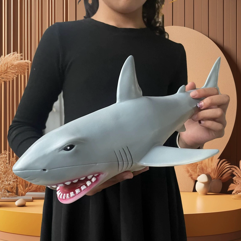 超大号仿真大白鲨软胶海洋生物海底动物模型玩具鲨鱼海豚儿童礼物