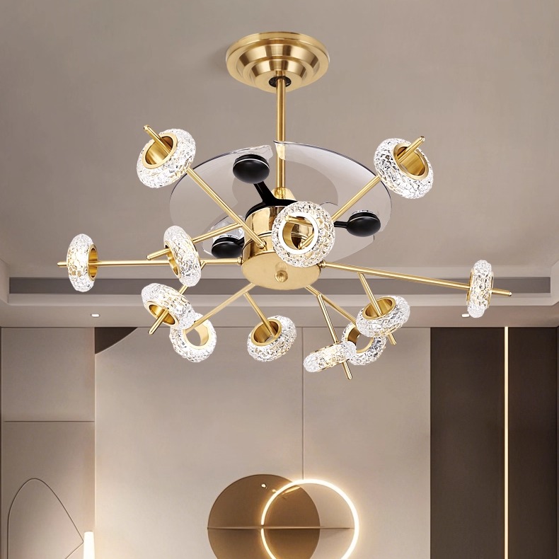 政府补贴15% 永怡御风大平层客厅吊扇灯餐厅家用高端装饰风扇吊灯