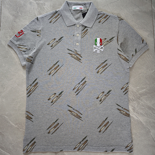 HYDROGEN爱者俊男装纯棉短袖t恤男士2024夏季新款翻领polo衫半袖