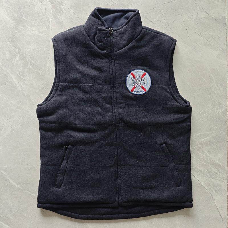 HYDROGEN男装棉背心羊毛马甲黑色坎肩拉链修身刺绣潮保暖外套,男装,常规马甲,淘宝优惠券,粉丝福利购,淘宝优惠卷