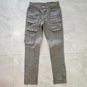 修身 裤 牛仔裤 HYDROGEN男裤 多袋裤 工装 秋冬长裤 洗水潮骷颅头纯棉