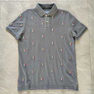 hydrogen正品男装短袖polo衫纯棉网眼刺绣骷髅头夏季男士翻领修身