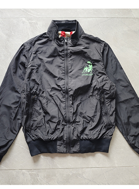 HYDROGEN春秋男装夹克薄短款风衣尼龙防水防风牛头刺绣潮拉链外套