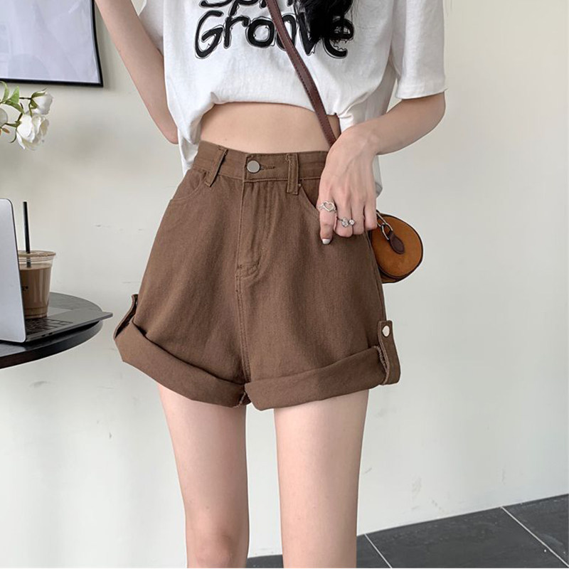 大码阔腿卷边牛仔短裤女春夏薄款梨形身材宽松显瘦高腰a字热裤潮,女装/女士精品,大码裤装,淘宝优惠券,粉丝福利购,淘宝优惠卷