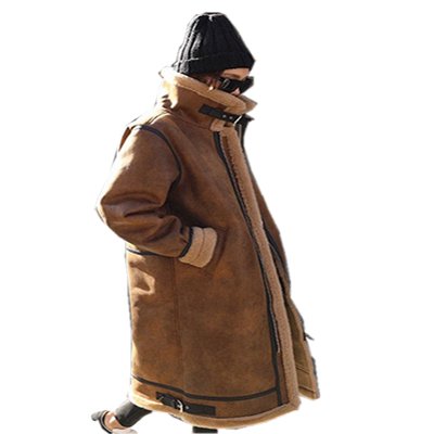 冬宽松羊羔毛bf女大码仿外套棉服