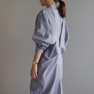 连衣裙女中长款 拧折衬衫 韩版 蝙蝠袖 不规则裙子潮 夏装 宽松大码 新款