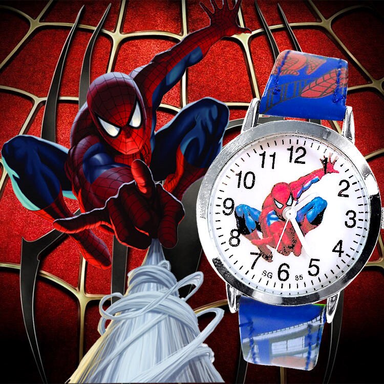 儿童手表男孩女孩蜘蛛侠卡通可爱小学生小孩男童女童幼儿电子手表
