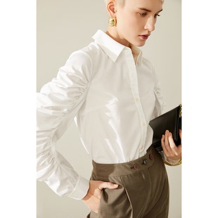 M.HITI抽褶袖 衬衣H1C614L