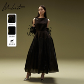 H3L302M 连衣裙长礼服26春新款 商场同款 M.HITI锡瑅拼接无袖