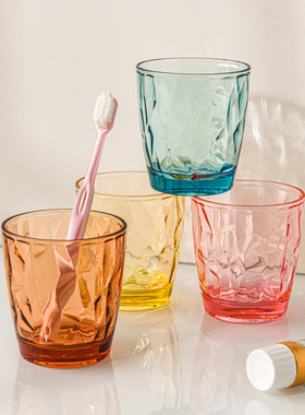 PC高颜值漱口杯刷牙杯家用洗漱牙刷杯酒店民宿彩色牙缸牙具耐摔