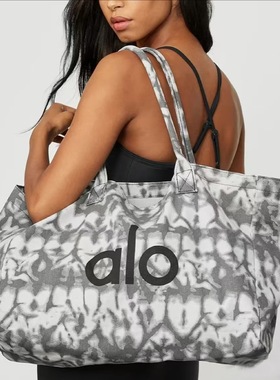 2026新款alo瑜伽包单肩帆布包男女大容量购物袋户外运动健身大包