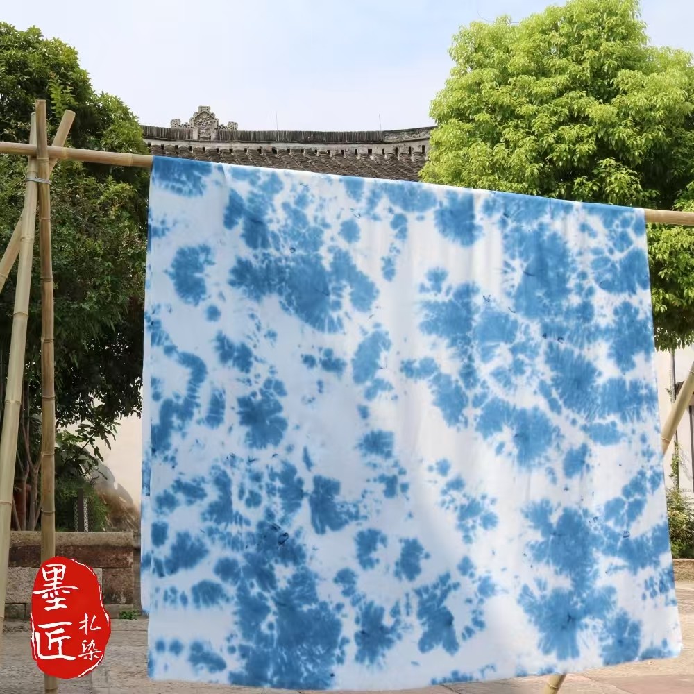 棉绸手工扎染纯棉布料云南蓝染抱枕窗帘被套服装背景装饰diy面料,纺织面料/辅料/配套,棉麻面料,淘宝优惠券,粉丝福利购,淘宝优惠卷